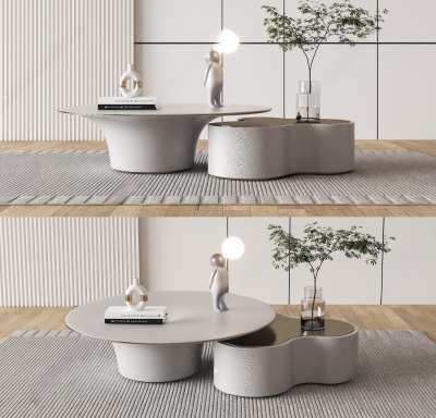 现代茶几3D模型下载